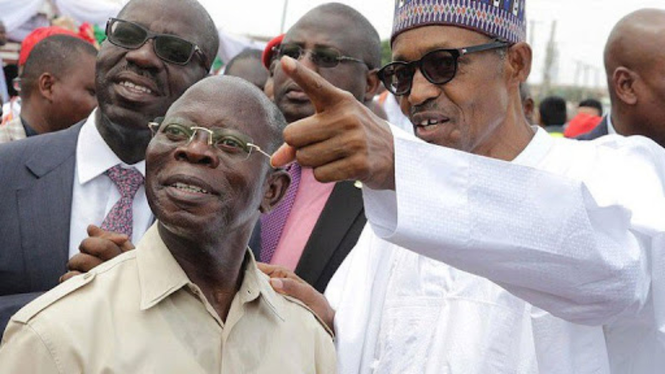 President Buhari, Adams Oshiomhole